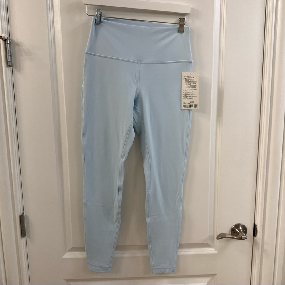 Lululemon Align HR Pant 28" in Powder Blue sz 10 Double Lined Nulu